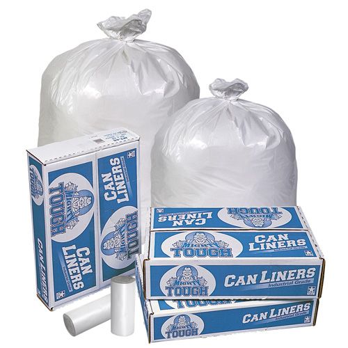 33 Gal. Low Density Mighty Tough Extra Heavy Can Liner 33''x39'' 0.95mil, White (15 Per Roll, 10 Rolls)