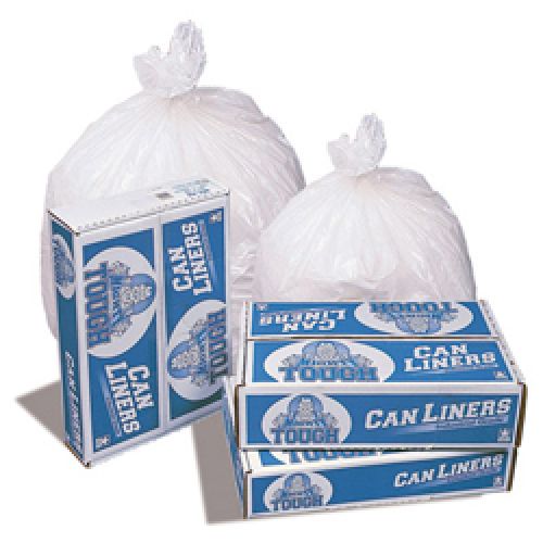 30 Gal. Low Density Mighty Tough Extra Heavy Can Liner 30''x36'' 0.95mil, White (25 Per Roll, 8 Rolls)