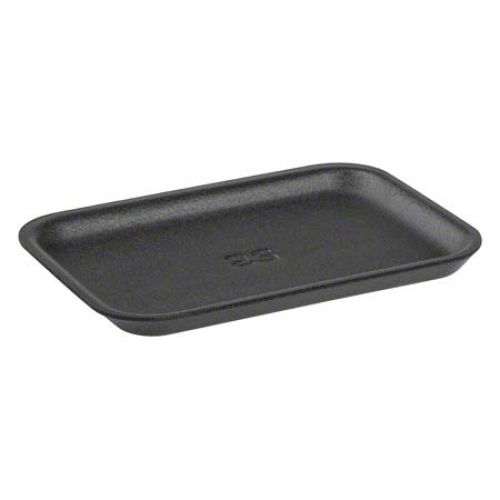 Cascades Plastics Black Foam Tray 8-5/16x5-13/16x11/16 Pack 500