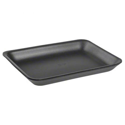 Cascades Plastics Black Foam Tray 10-7/8x8-5/8x1-3/16 Pack 400