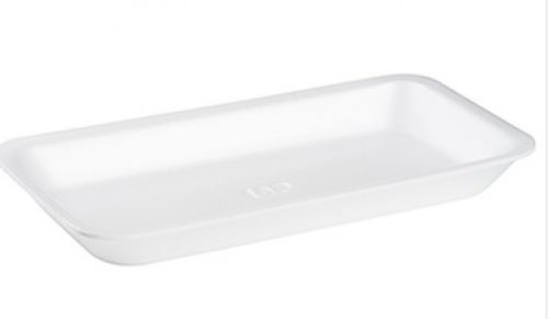 Cascades Plastics White Foam Tray 10-7/8x5-3/4x1-3/16 Pack 400