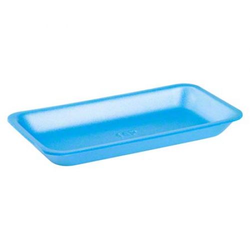 Cascades Plastics Blue Foam Tray 10-7/8x5-3/4x1-3/16 Pack 400