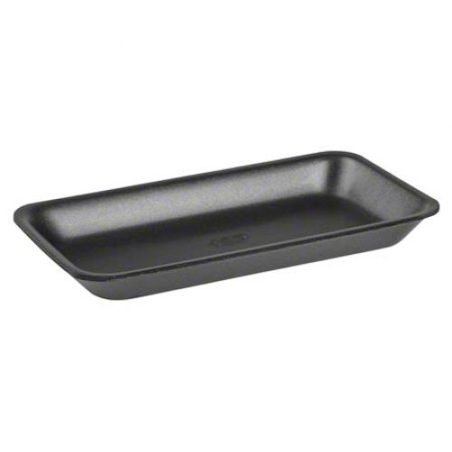 Cascades Plastics Black Foam Tray 10-7/8x5-3/4x1-3/16 Pack 400