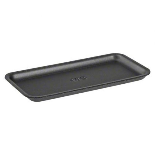 Cascades Plastics Black Foam Tray 10-7/8x5-1/2x1/2 Pack 500