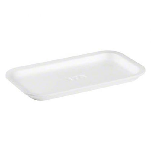 Cascades Plastics White Foam Tray 8-7/8x4-7/8x11/16 Pack 1000