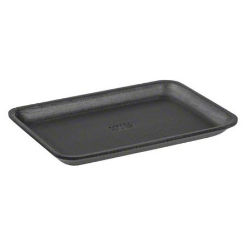 Cascades Plastics Black Foam Tray 8-3/4x6-1/4x11/16 Pack 500
