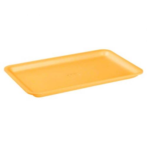 Cascades Plastics Yellow Foam Tray 10x14-15/16x3/4 Pack 100
