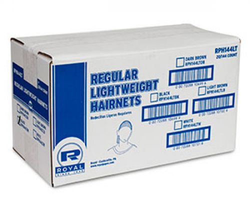 Royal 24" White Hairnet Pack 144 Per Inner Box