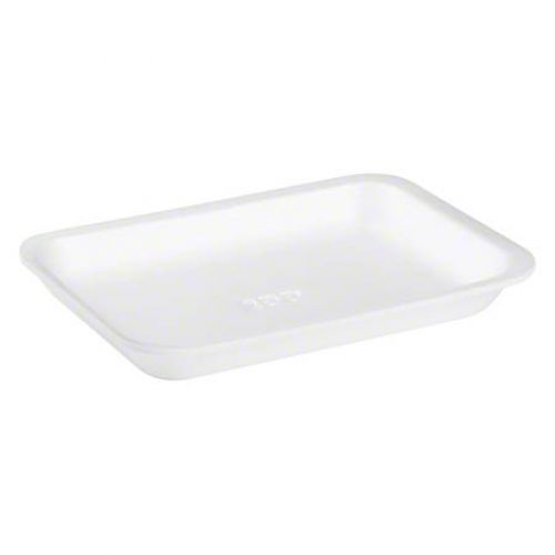 Cascades Plastics White Foam Tray 8-7/16x6-3/16x1-1/16 Pack 400