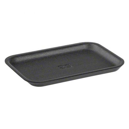 Cascades Plastics Black Foam Tray Black 8.69 x 6.5 x 1.06 Pack 400 / cs