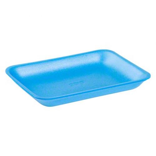 Cascades Plastics Blue Foam Tray 8-11/16x6-1/2x1-1/16 Pack 400 ...