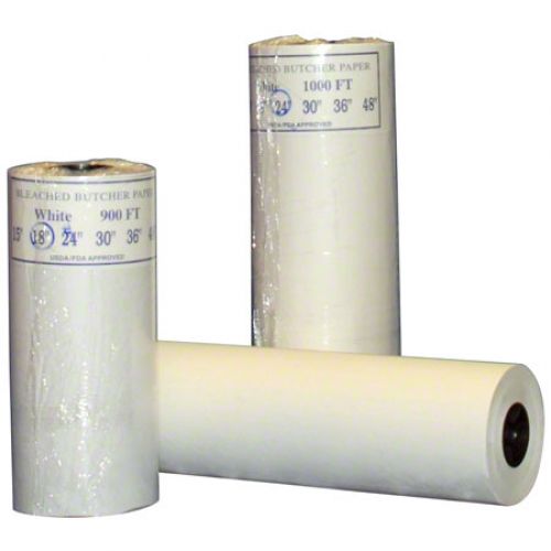 Dixie Converting 24x900 White Butcher Paper Roll 40# Basis Weight Pack 1  Roll