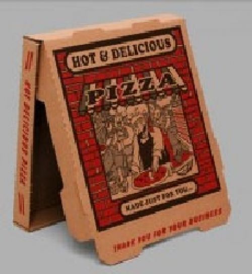 Star 14"Pizza Box B-Flute Red Brick Pack 50