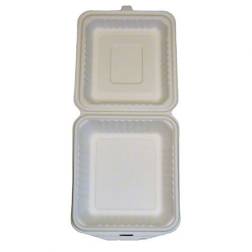 PrimeWare Hinged Container Molded Fiber 8x8x2.5 Pack 2/100