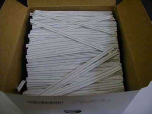 Bedford Industries 4 x 3/16 White Twist Tie Paper With Single Wire Pack 2000 / bx