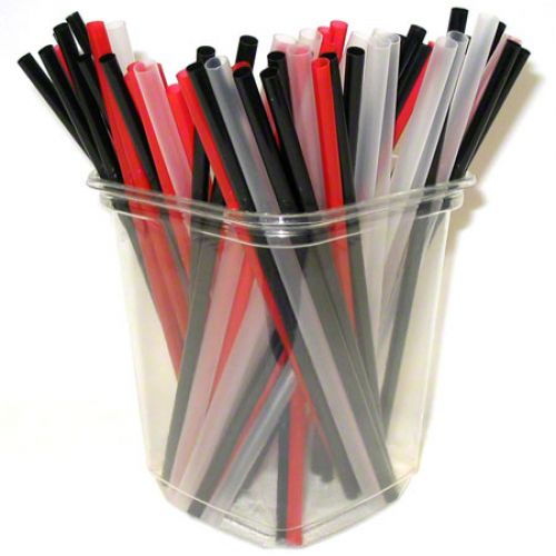 Wincup Straw Jumbo 5-3/4" Unwrapped Black Pack 50/250