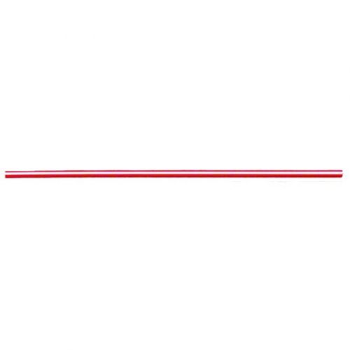 Wincup Unwrapped Straw / Stirrer 5" Red With White Stripe Pack 10/1000