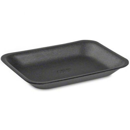 Cascades Plastics Black Heavy Duty Foam Tray 9x7x7/8 Pack 400