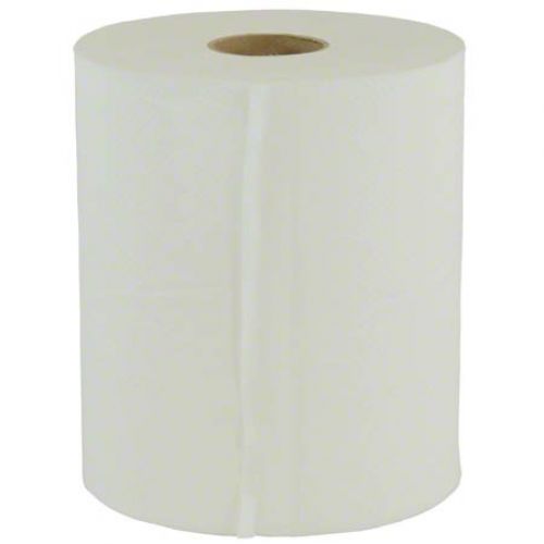 Platinum II 1-Ply Hardwound Paper Towel Roll 8''x600', White (12 Rolls)