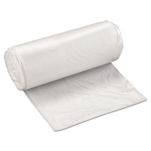 16 Gal. High Density Institutional Can Liner 24''x33'' 8mic, Clear (50 Per Roll, 20 Rolls)
