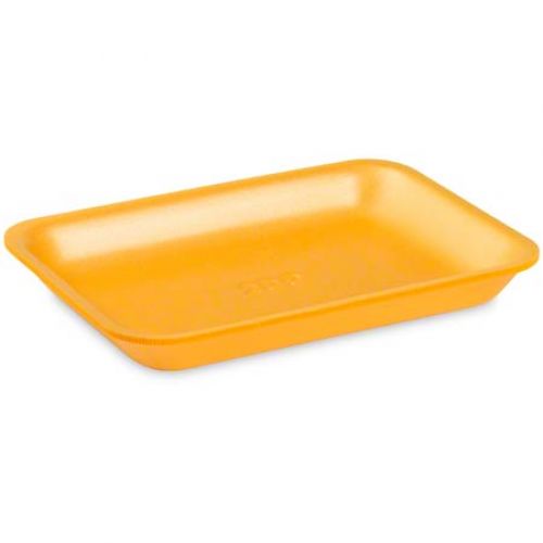 Cascades Plastics Yellow Foam Tray 8-7/16x6-3/16x1-1/16 Pack 400