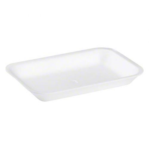 Cascades Plastics White Foam Tray 8-5/16x5-13/16x11/16 Pack 500