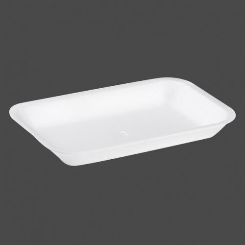 Cascades Plastics White Foam Tray 8-5/16x5-13/16x1-1/16 Pack 500