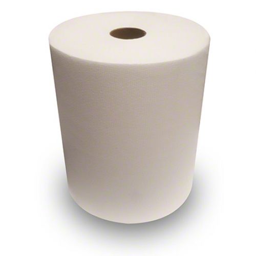 Premium 1-Ply TAD Hardwound Paper Towel Roll 10''x425', White (12 Rolls)