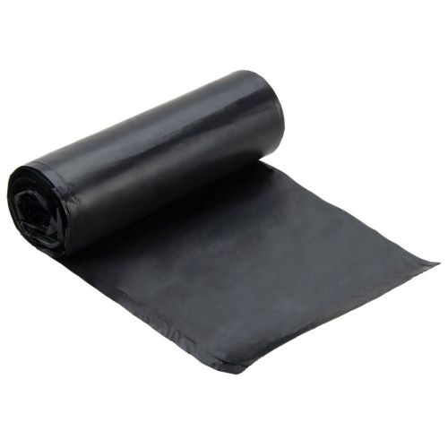 60 Gal. High Density Interleaved Can Liner 38''x58'' 90 lb. Dry Cap., Black (25 Per Roll, 6 Rolls)