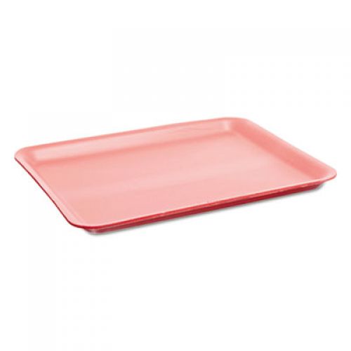 #8P Processor/Heavy Foam Food Tray 10.5''x8.25''x0.88'', Rose, 100/Pack