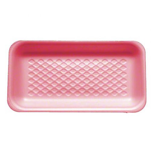#10P Processor/Heavy Foam Food Tray 10.75''x5.75''x0.63'' (West Coast Only), Rose, 100/Pack