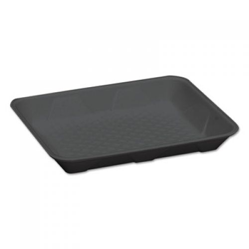 #4D Foam Food Tray 9.25''x7.25''x1.25'' (West Coast Only), Black, 125/Pack