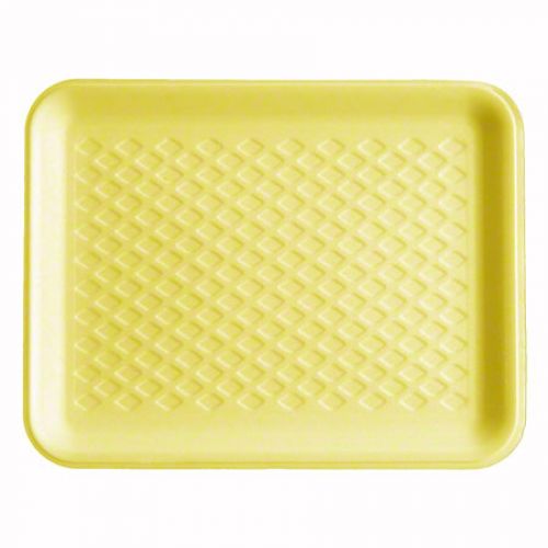#4S Foam Food Tray 9.25''x7.25''x0.63'' (West Coast Only), Yellow, 125/Pack