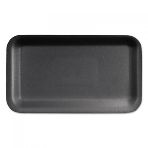 #17S Foam Food Tray 8.25''x4.75''x0.63'' (West Coast Only), Black, 125/Pack