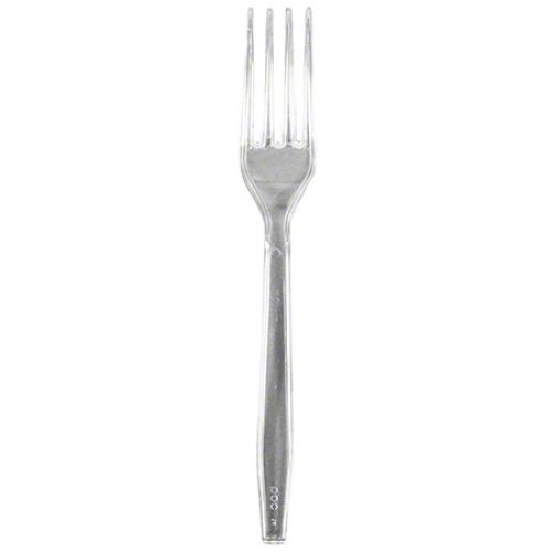WNA King Packaging POLY STYRENE FORK EXTRA HEAVY WEIGHT CLEAR Pack 1000 / cs