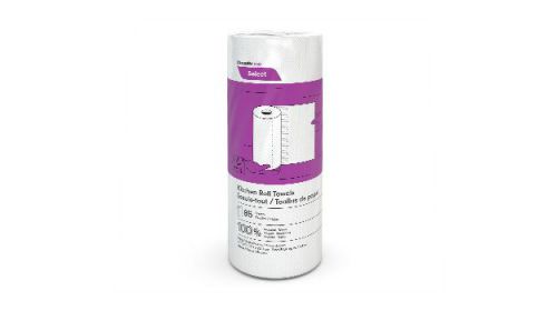 Kitchen Paper Towel Roll 2-Ply 11''x8'', White, 85 Sheets/Roll