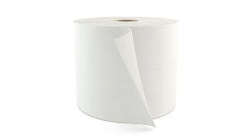 DRC Heavy Weight 1-Ply Wipers 13''x13'', Jumbo Roll, White (750 Per Roll, 1 Roll)