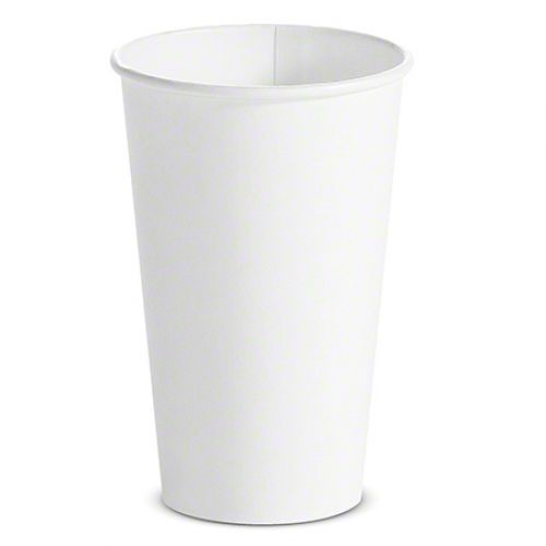 Chinet Single Wall Hot Cup White 16 oz Pack 20 / 50 cs
