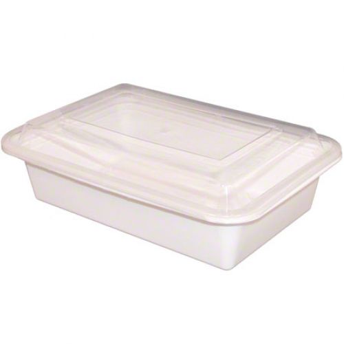 Tripak 8x6x2 Microwaveable Container White Base Combo Pack Pack 150 / cs