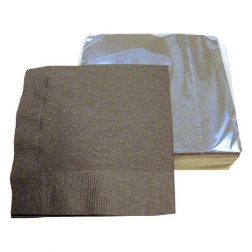 2-Ply Beverage Napkins 10''x10'', Pack, Black (50 Per Pack, 20 Packs)