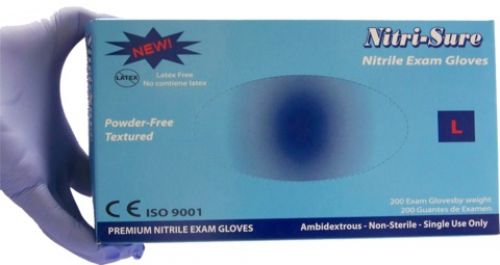 AOSS Medical Nitri-Sure Nitrile Powder Free Exam Small Pack 200 / BX