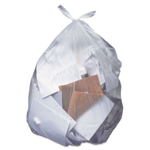 16 Gal. Low Density Can Liner 24''x32'' 0.35mil, Flat Pack, Clear, 500 Count