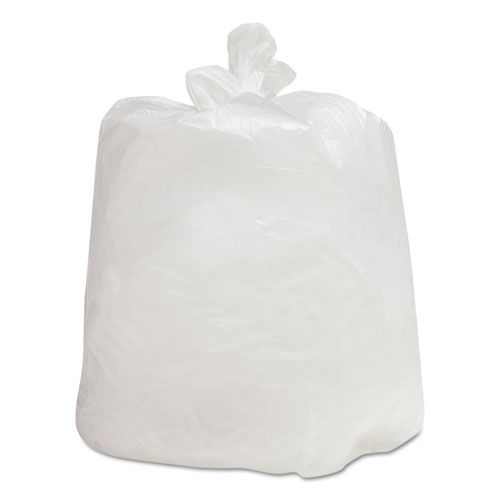 10 Gal. Low Density Vu-Thru Regular Can Liner 24''x23'' 0.35mil, Clear (50 Per Roll, 10 Rolls)