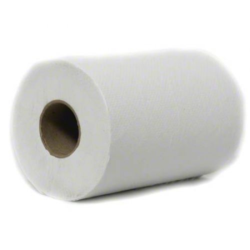 Platinum II 1-Ply Hardwound Paper Towel Roll 8''x350', White (12 Rolls)