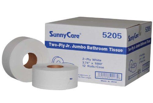 SunnyCare Recycled 2-ply 9in JRT 3.74in x 1000ft Pack 12 / cs