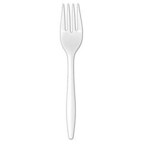 AmerCare Medium Weight Fork Polypropylene White Pack 1000 / cs