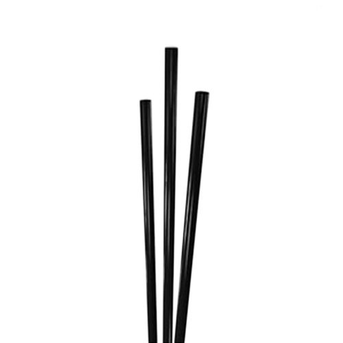 AmerCare 5.25 Inch Slim Straw Unwrapped Black Pack 10 / 1000 cs