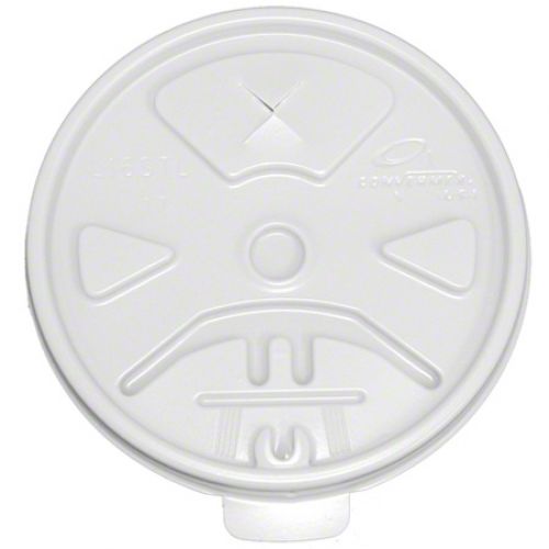 Convermex Lockback Straw Straw Slot PS Lid Fits 12 / 16 / 20 / 24 oz Pack 1000 / cs