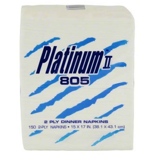 Platinum II 2-Ply Dinner Napkins 15''x17'', Case, White (3000 Per Case, 1 Case)