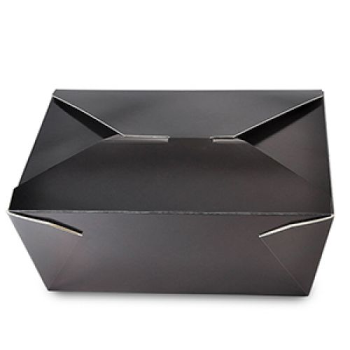 Royal Paper Folded Take Out Box #4 Black Pack 160 / cs